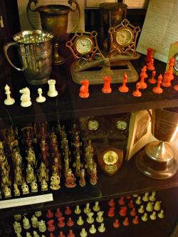 Trophy cabinet, sets and clocks